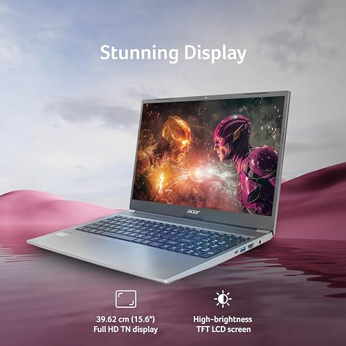 Image of acer Aspire Lite, Intel Core i5 13th Gen - 1334U, 16GB RAM, 512GB SSD, Full HD 15.6 inch /39.62 cm, Windows 11 Home, Steel Gray, 1.59 KG, AL15-53, Metal Body, 36 WHR, Thin and Light Premium Laptop