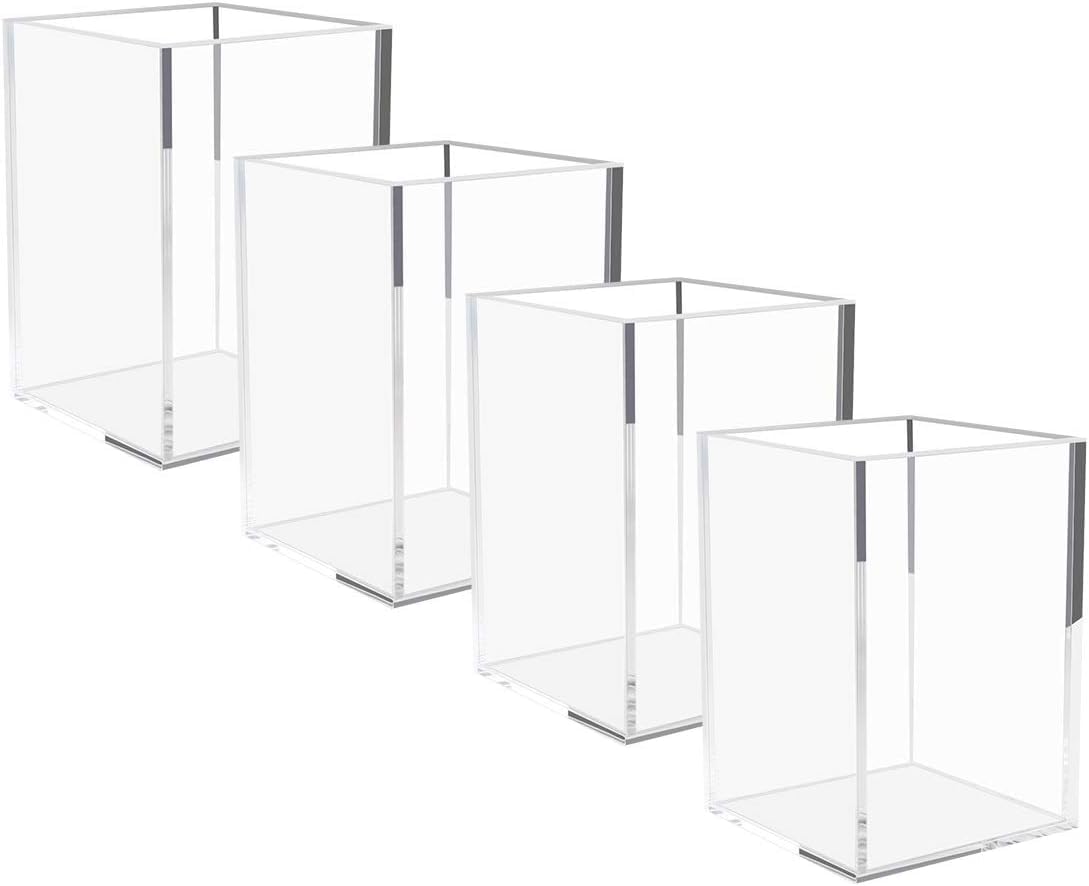 Porte-stylos en acrylique transparent rangement bureau organiseur crayons feutres
