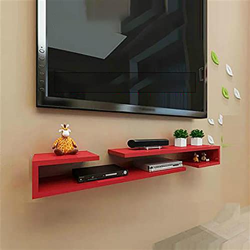 Estante de decodificador de pared para organizar el mueble de televisión en salones modernos F
