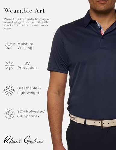 Robert Graham Men's Axelsen Short Sleeve Knit Polo Golf Shirt2