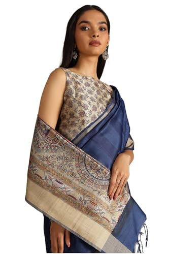 Soch Womens Tussar Solid Saree
