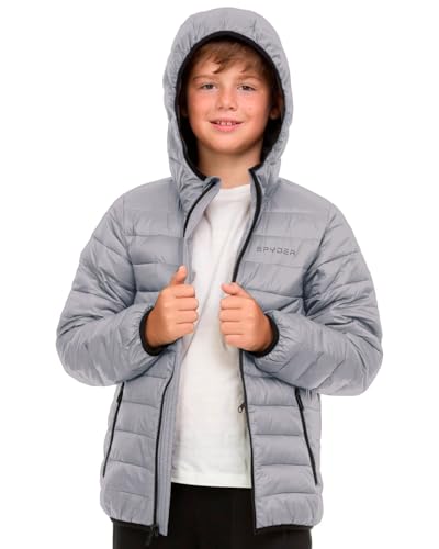 Image of Spyder Boys Puffer Jacket - Lightweight Packable Wind Water Resistant Quilted Boys Winter Coat - Cozy Insulated Winter Jacket
