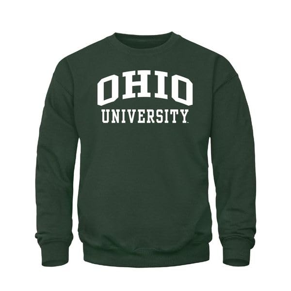 Barnesmith Ohio University Bobcats Adult Unisex Crewneck Sweatshirt Classic Hunter Green XX-Large
