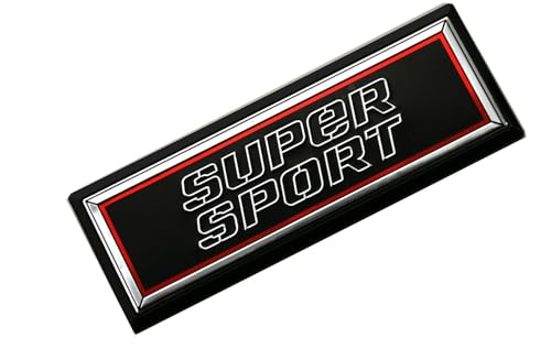 Image of 1pc New Super Sport Dash Emblem 3D Badge Replacement for 81-87 El Camino 83-88 Monte Carlo SS (Chrome Black)