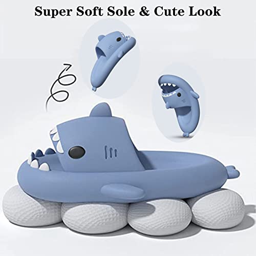 Jfxgjuv Sharky Chanclas Originales, Shark Slides Non Slip Cloud Pillow Slippers Sandals for Men Women Kids4