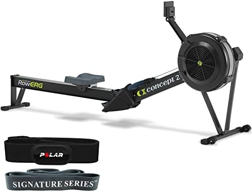 Concept2 Model D Indoor Rowing Machine with PM5 Performance Monitor and Polar H10 ANT+ Heart Rate Monitor, M-XXL: 26-36″ HRM