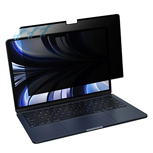 LuFiYa MacBook Air 13.6インチ M4 / M3 / M2 用 覗き見防止フィルター マグネットタイプ 1秒着脱式 のぞき見防止 フィルム ノートパソコン プライバシーフィルター ブルーライトカット両面使用 保護フィルム MacBook