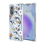 OEURVQO Case for Huawei Nova 8,Clear Floral Flower Pattern Soft TPU Shockproof Bumper Anti-Scratch Protective Phone Cover for Huawei Nova 8,Colorful Flowers