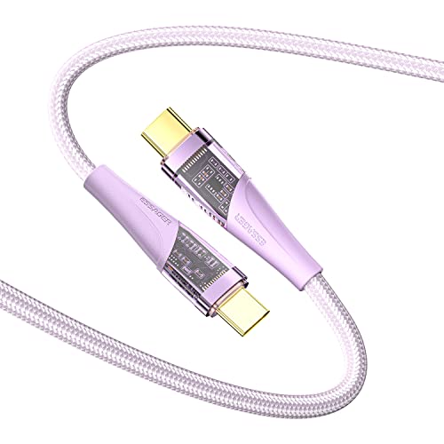 USB C auf USB C Kabel 100W 2er Pack, ESSAGER 2 m Typ C auf Typ C Kabel 5A Super Fast Charging USB C Kabel Kompatibel mit MacBook Pro 2021, iPad Pro 2021, Galaxy S21 und mehr (7,6 ft, Pink, 2) Cover