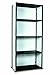 Equipto 671W5S V-Grip 18-Gauge Heavy Duty Steel Closed Shelf Starter Unit with 5 Shelves, 430 lbs Shelf Capacity, 48" Width x 84" Height x 12" Depth, Black