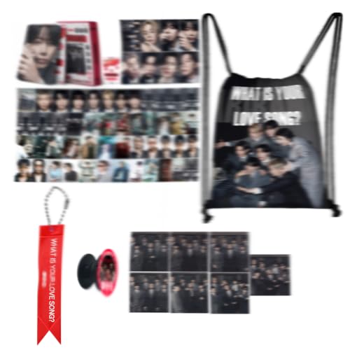 Kpop Fans Geschenk Set Fanartikel K-pop Ari-rang Merch Merchandise Geschenke Set für Arm-y Rucksack Geldbörse Reflektierende Streifen Schlüsselbund Fotokarten Aufkleber Handy-Ständer für Fans