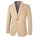 Benibos Men's Slim Fit Casual Premium Blazer Jacket(L, Khaki)