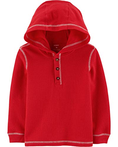 Henley thermique rouge à capuche Carter's pour bébé garçon de 6 mois