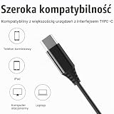 MUNSKT Słuchawki douszne USB C do iPhone'a 16/15 Pro Max, Samsung Galaxy S24/S24+ Ultra, S23/S23+ Ultra – przewodowe słuchawki douszne z mikrofonem i regulacją głośności, 2 szt
