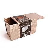 Loaf Pan With Cover, Quick Release Coating Professional 1-Pound Non-Stick Loaf Pan