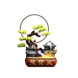 卓上の噴水 宝のボウル デスクトップ装飾 ロックガーデン 噴水 幸運 風水ホイール 霧化ライトリング デスクトップ噴水(小さい)