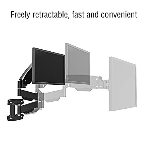 Support mural pour moniteur et ecran TV 17 a 27 pouces noir