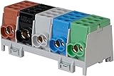 VDE Hauptleitungs Abzweigklemme 25/16qmm 5-polig für Hutschiene fingersicher zur Anwendung im Elektroverteiler und Zählerplatz