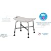 NOVA Heavy Duty Shower Chair 500 lb Capacity Bath Seat for Seniors & Handicap, Adjustable Height, Aluminum Frame, Non-Slip Feet, Handheld Shower Holder, Fully Assembled