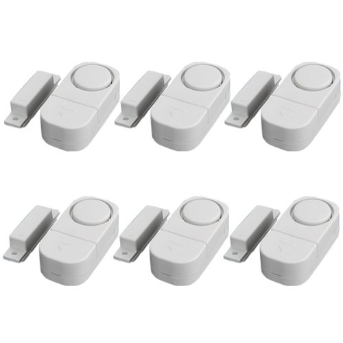 Ostart Wireless Home Doors Windows Security Entry Alarm System - Easy to Install Free BATTIRES!! (Pack of 6)