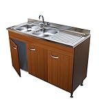 PRODOTTO MADE IN ITALY Arredobagno e Cucine Mobile con lavello Acciaio Inox cm.120 Completo di lavello 2 vasche per Cucina