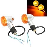 INNOGLOW Motorcycle Turn Signals Light 2PCS Universal Panhead Mini Bullet Blinker Indicator Lamps fo