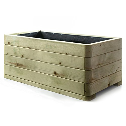 Preisvergleich Produktbild Holzfee Hochbeet massiver Pflanzkasten Dona (Fichte, 118 x 50 cm)