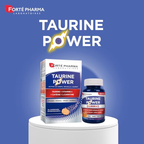 Forté Pharma - Taurine Power - Complément Alimentaire - Booster d'Énergie, Anti fatigue, Coup de boost - Caféine, Vitamine C, L carnitine, Magnesium - Goût Agrumes, 30 comprimés effervescents, 1/jour – Image 7
