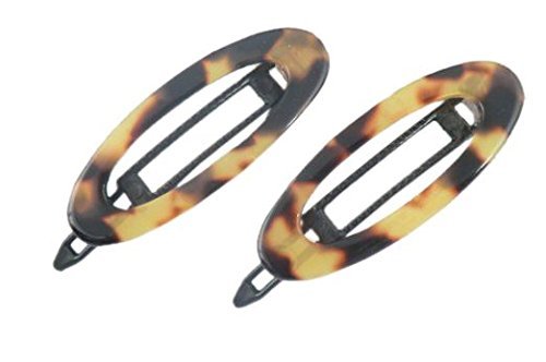 Charles J. Wahba Assorted Shapes - Delrin Side Barrettes (Paired) - Tokyo Color - Handmade in France