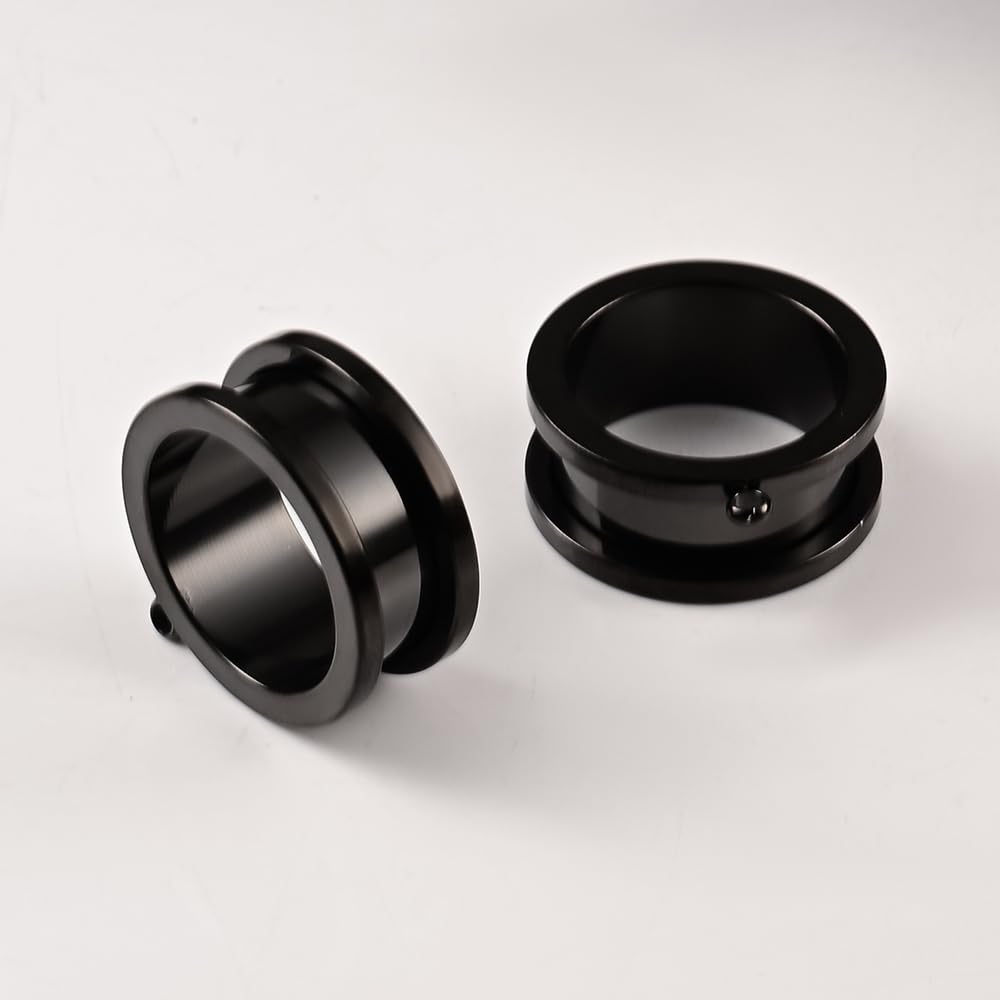 Vankula Ohr Tunnel mit anhänger 4 PCS DIY Double Flared Flesh Plug Edelstahl für männer damen Ohrpiercing Gestreckte Schmuck 6mm bis 22mm