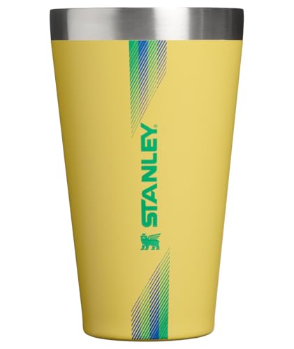 STANLEY Adventure Stacking Beer Pint Glass, 16 oz, Team Yellow Green