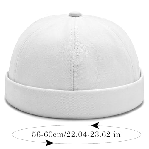 Image of Dome Brimless Hats for Women Men Beanie Docker Cap Sailor Skull Cap