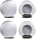 AmFor Set of 4 Tire Covers,Waterproof Aluminum Film Tire Sun Protectors,Fits 30