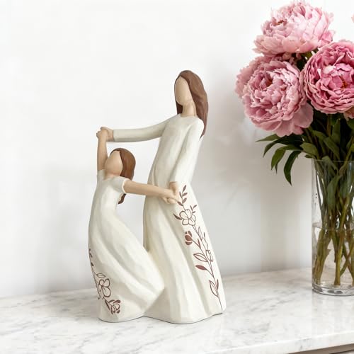 Figura madre e hija de resina 6 pulgadas miniatura 6