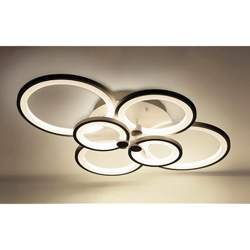 Eurohandisplay LED Deckenleuchte 6067-6fl 80x58x16cm LED 70W mit Fernbedienung Lichtfarbe/Helligkeit einstellbar Acryl-Schirm weiß lackierte Metallrahmen Design A+ (6067-6fl 80x58x16cm LED 70W)