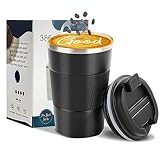 Coffee Travel Mug Spill Proof Leak Proof 14oz,Insulated Coffee Mug with Lid,Best Coffee to Go Cups Reusable,Small Coffee Thermos No Handle for Men and Women for Hot & Cold Drinks