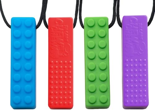 Tilcare Chew Chew Collana per Masticare il Pastello Sensoriale - Migliori Strumenti per l'Autismo - Durevoli e forti Giocattoli Masticabili in Silicone - Ciondolo per Masticare per Ragazzi e Ragazze