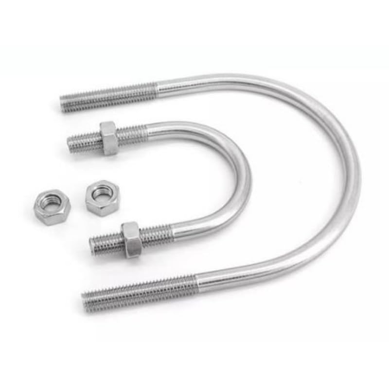Bullone 1-10 set di bulloni a U in acciaio inossidabile 304 con dadi a cerchio M6 M8 M10 M12 M16(76mm,M6-10Sets)
