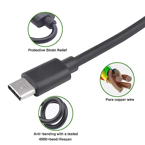 Sqrmekoko Charging Cable USB Type C Charger Wire Compatible with Redragon K530 K585 K583 K596 K630, Logitech MX Keys Anywhere 3, Keychron K2 K4 K6 K8 C1 C2 & More Wireless Keyboard