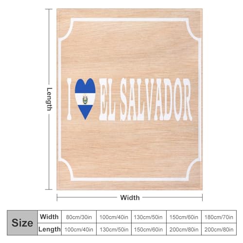 Couverture polaire motif I Love El Salvador cadeau original anniversaire femme et mari