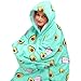 BINSUNS Oversized Wearable Hoodie Blanket, Soft Fuzzy Microfiber & Sherpa Wearable Blanket Sweater with Giant Pocket - One Size Fits All for Adult Women Men(Avocado)