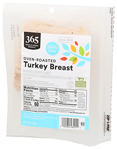 365 By Whole Foods Market, Turkey Oven Roasted Ultra Thin Sliced, 6 Ounce #TOP1