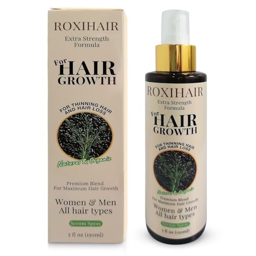 ROXIHAIR Hair Thickening Serum Spray - 150 ml Hair Growth Spray for Men & Women, Hair Thickening Spray with Extra Strength Formula for Fast Noticeable Results, Organic Hair Growth Products