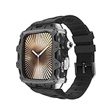 AHNHSKY Apple Watch バンド 46mm ケース カバー 耐衝撃 傷防止 スポーツバンド アップルウォッチ バンド iWatch Series 11/10 46 mm 耐久性 耐衝撃 落下防止 傷防止 ブラック(46mm, ブラック)