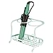 mDesign Porta phon e piastra per il bagno – Organizer bagno perfetto per phon, piastra e accessori – Porta asciugacapelli da appoggio dotato di due pratici scomparti – verde menta