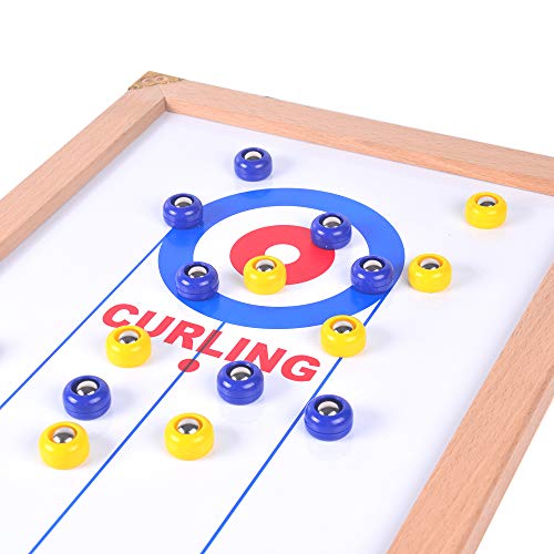Mini Shuffleboard Pucks - Table Shuffleboard Game Equipment Shuffleboard Curling Accessories Free Sliding Bead Home Game for Family