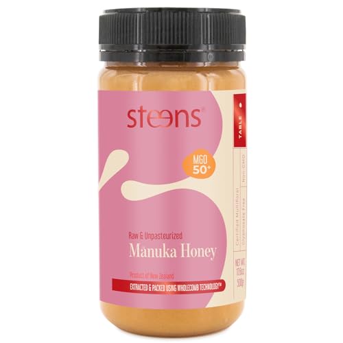 Steens 100% Pure &amp; Raw New Zealand Manuka Honey, MGO 50+, 17.6 oz