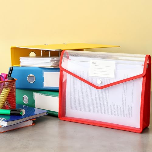 Dossiers expandables plastiques A4 range document horizontal violet avec pochette à pression