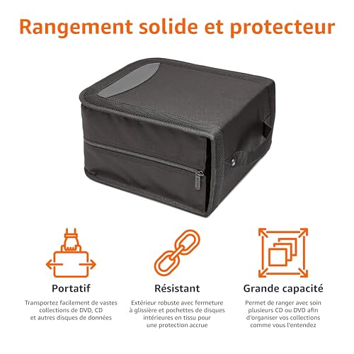 Amazon Basics Classeur en polyester pour 400 CD/DVD Noir – vue 4