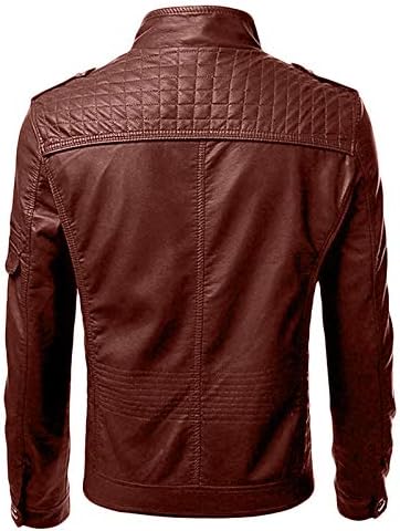 Mens Faux Leather Jacket, Seaside Hoodie Men Long Sleeve Novelty Plus Size Spring Jacket Hooded Fit Soft Solid Leather Zip-Up Hoodie Man Watermelon Red